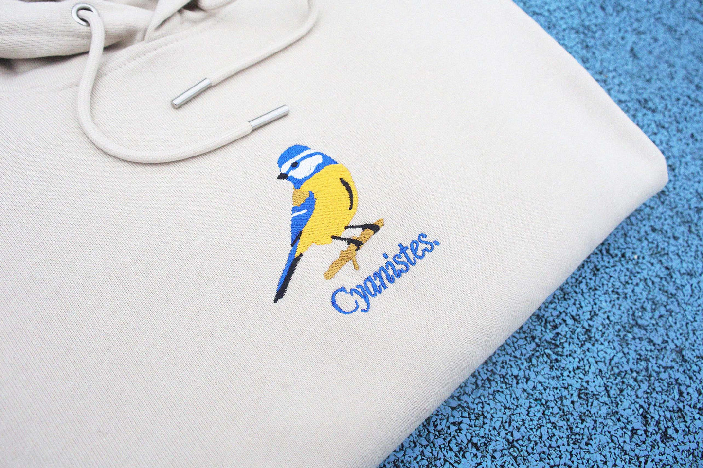 Cyanistes Hoodie - beige - Größe S - SAMPLE