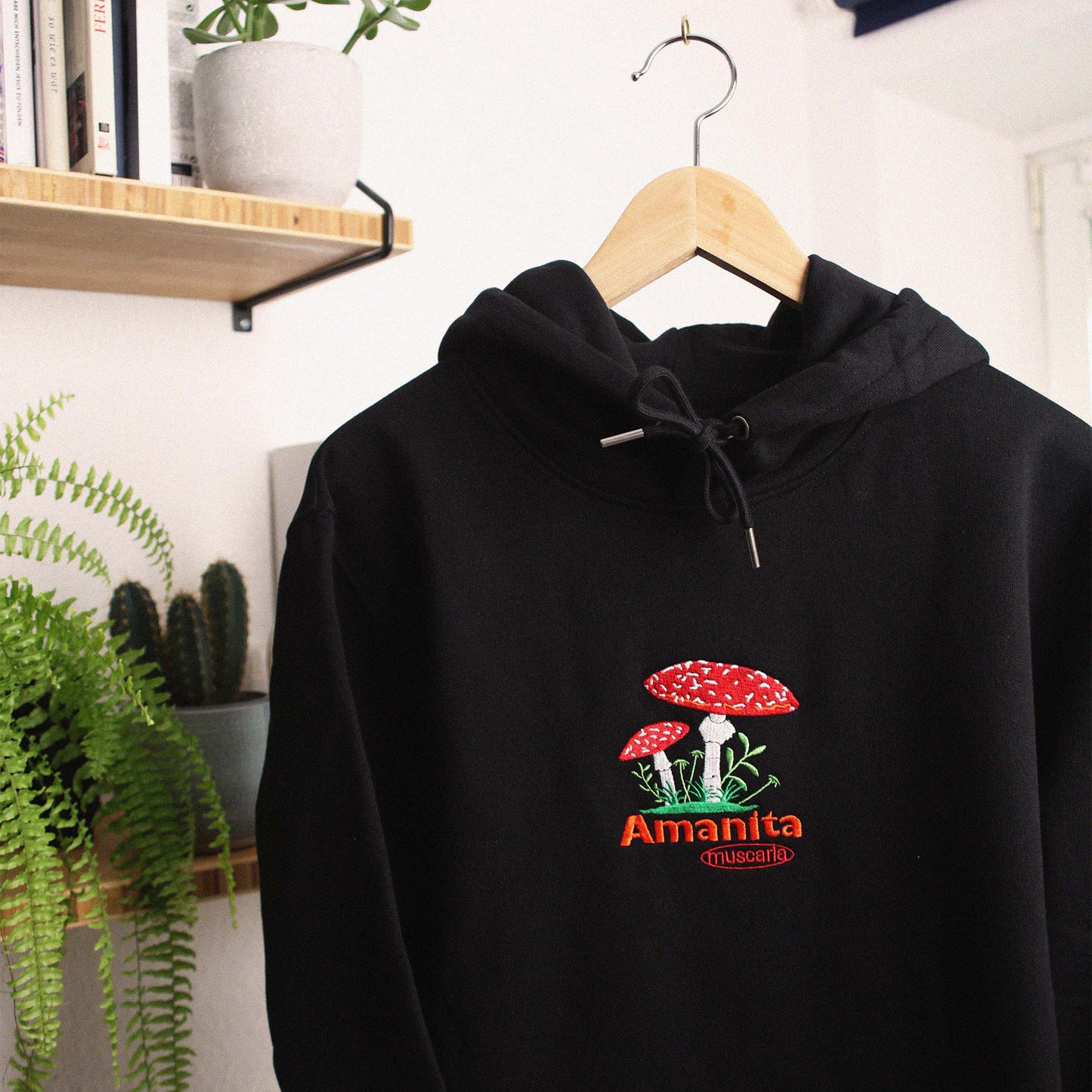 Amanita Muscaria Hoodie - schwarz - Größe XL - SAMPLE