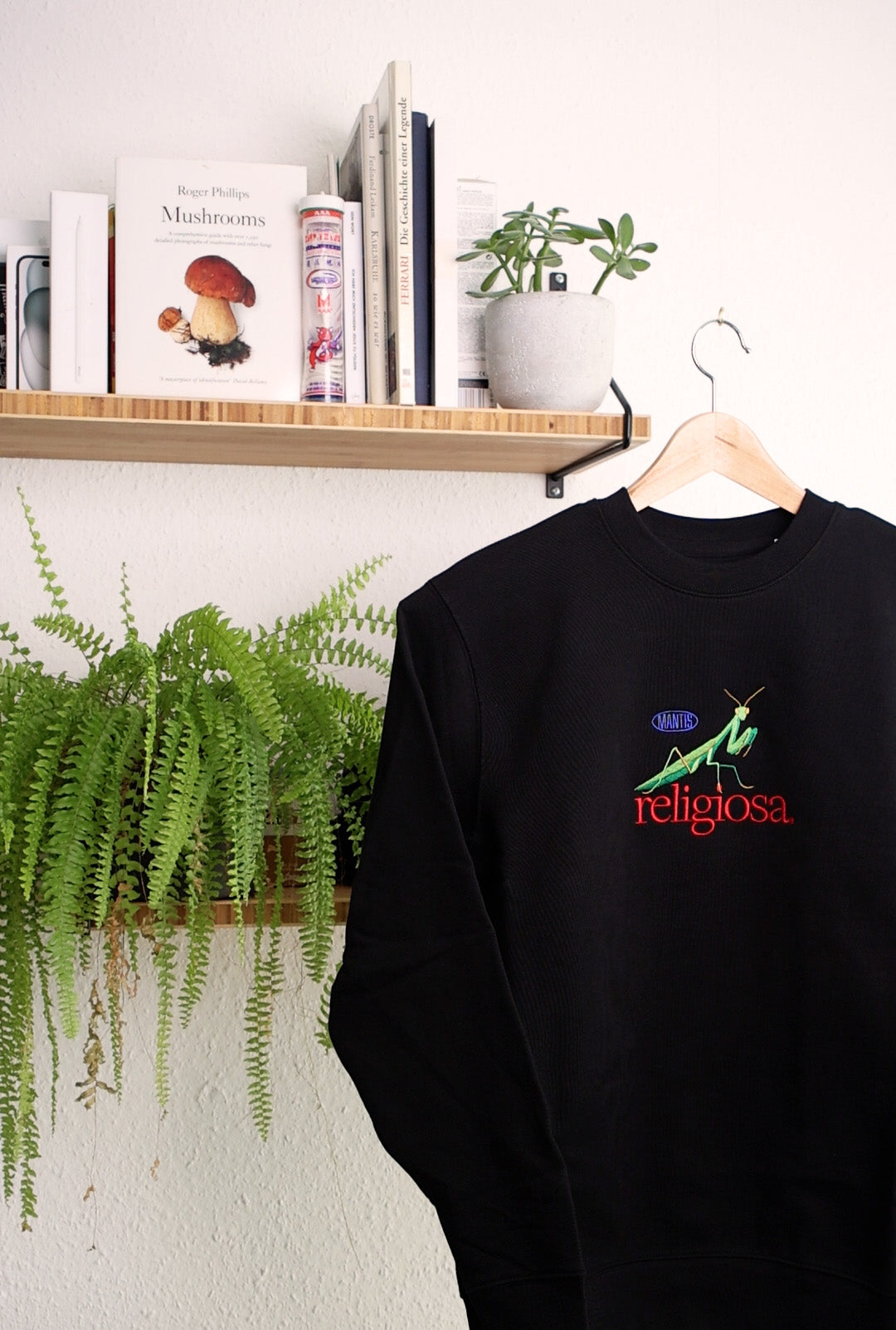 Mantis Religiosa Sweatshirt - schwarz - Größe S - SAMPLE